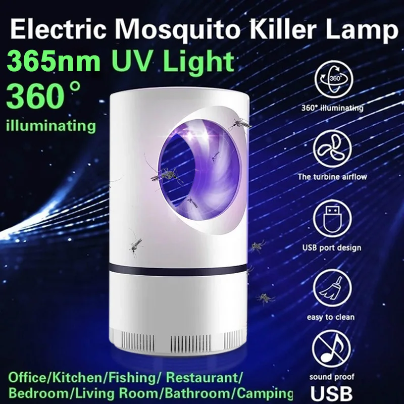 Электрическая USB лампа для уничтожения комаров дома без излучения светодиодный