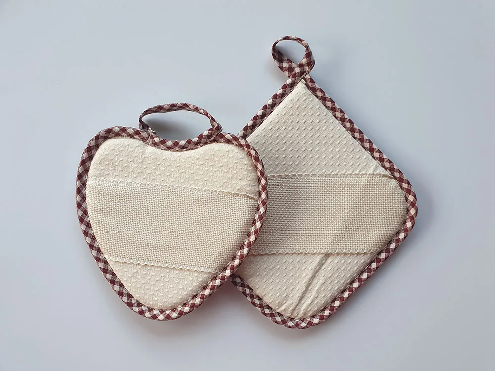 PRESINE DA CUCINA набор 2 PEZZI CON BORDO COLORATO в 6 цветах INSERTO IN TELA AIDA 100% COTONE | Дом и сад
