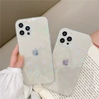 Прозрачный лазерный милый мягкий силиконовый чехол с рисунком сердечек для iPhone 13 Pro Max 12 11 Pro Max X XS XR 7 8 Plus SE 2020