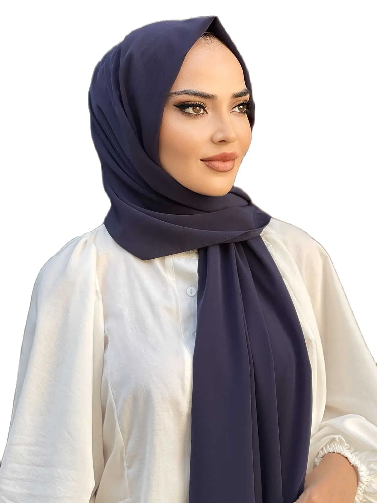 Черный Дубай Турция Для женщин Молитва Хиджаб Платок с шалью Müslim Hijab Fashıon