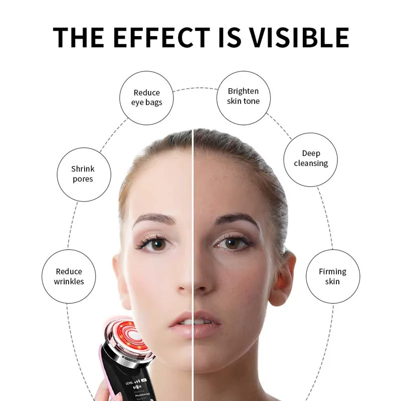 

Beauty Skin Care Facial Cleansing Cavitation Machine Professional Face Massage Skin Rejuvenation LED Face Lifting Anti-age Home