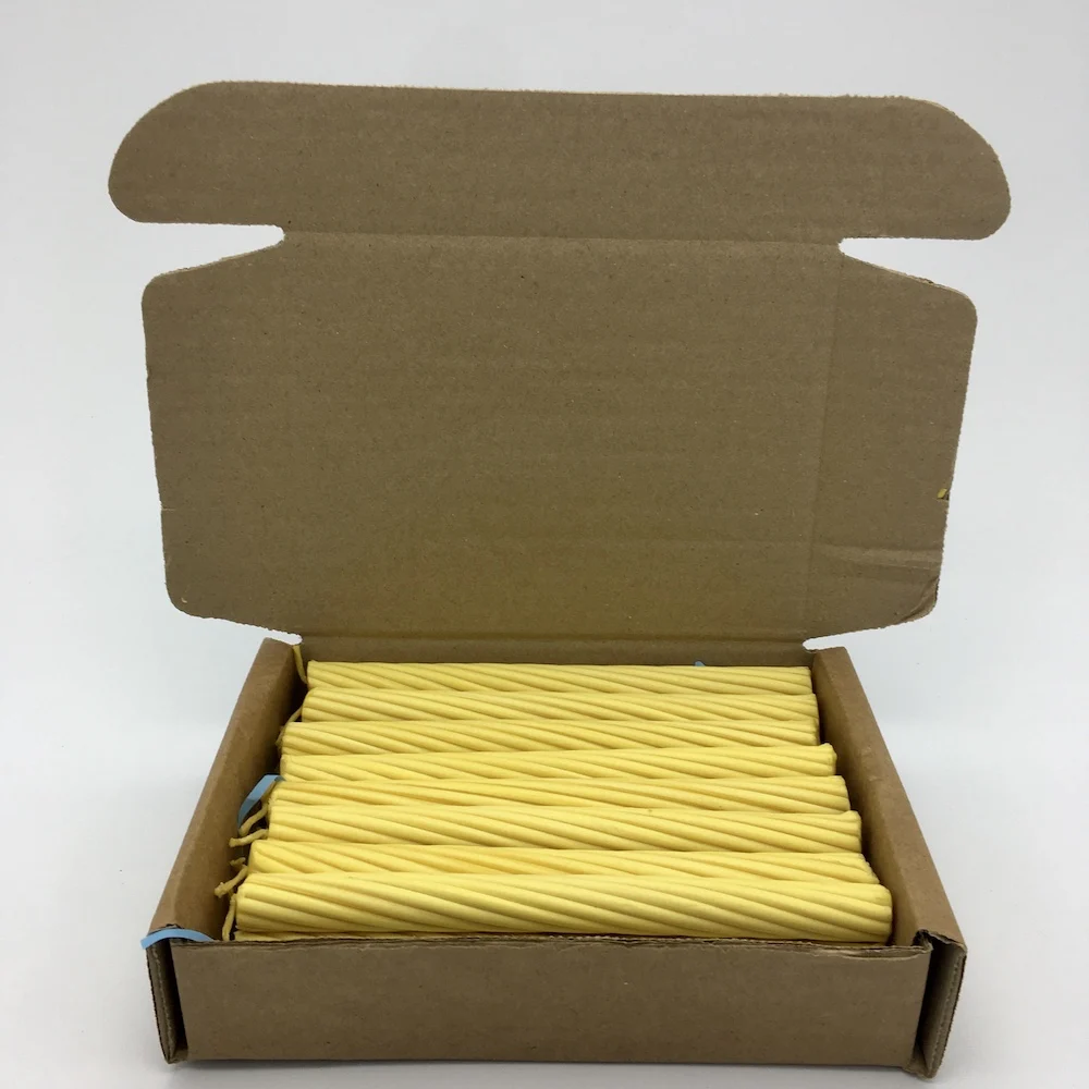 Gift Set of wax candles and Candlestick 100% natural beeswax handmade twisted beewax | Дом и сад