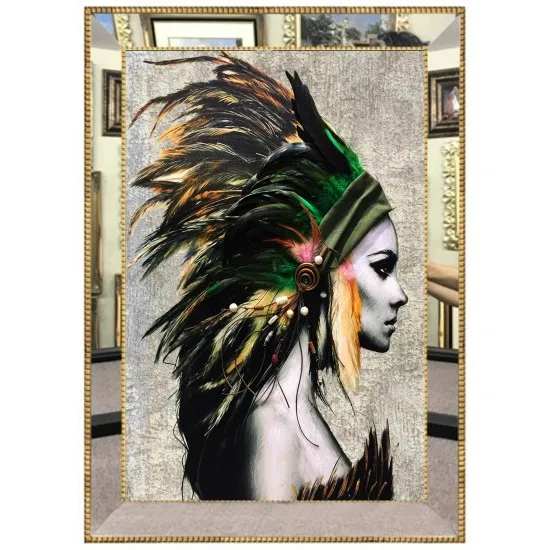 Goede Luxe Spiegel Omlijst Digitale Canvas Schilderij 70*100 Cm