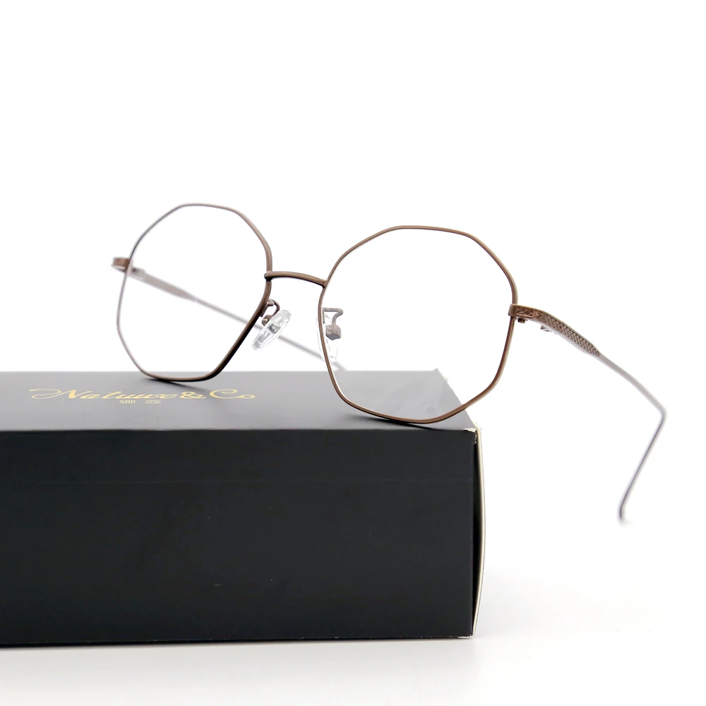 

NatuweCo Prescription Glasses Polygon Round Myopia Hyperopia Optical Frames Eyeglasses Eyewear Unisex 5 Colors Fashion Glasses