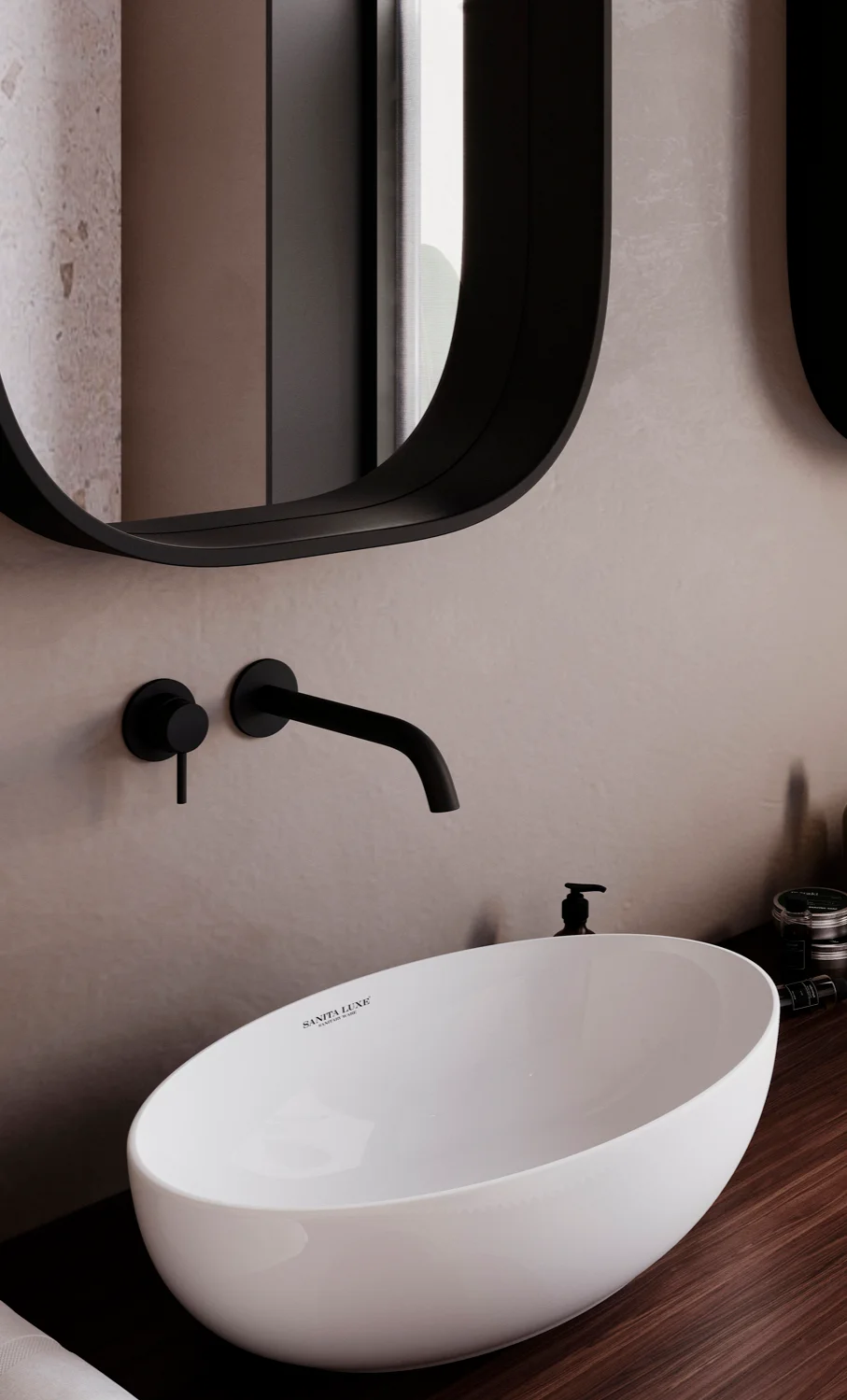 Раковина накладная Sanita Luxe Ringo Slim RNGSLWB01S|Раковины для ванной| |