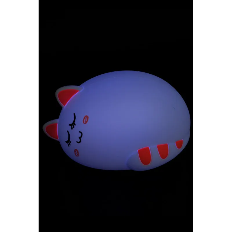 Силиконовый ночник - спящий котик розовый | Лампы и освещение