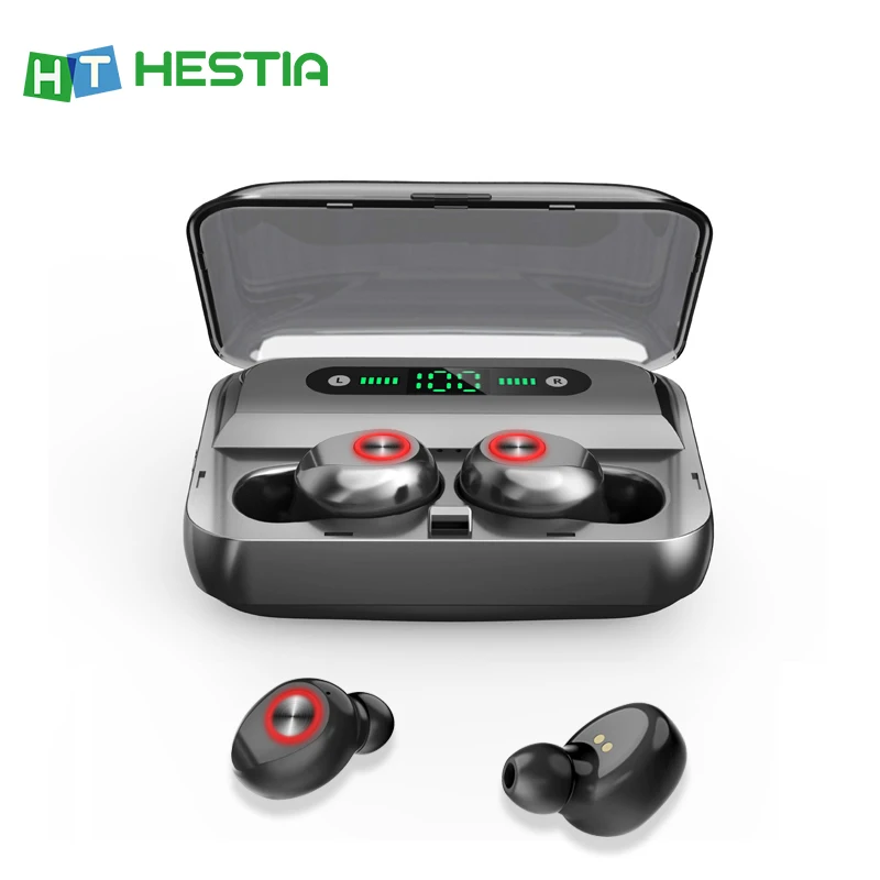 5 0 Bluetooth Беспроводной наушники Водонепроницаемый Хэндс фри с светодиодный