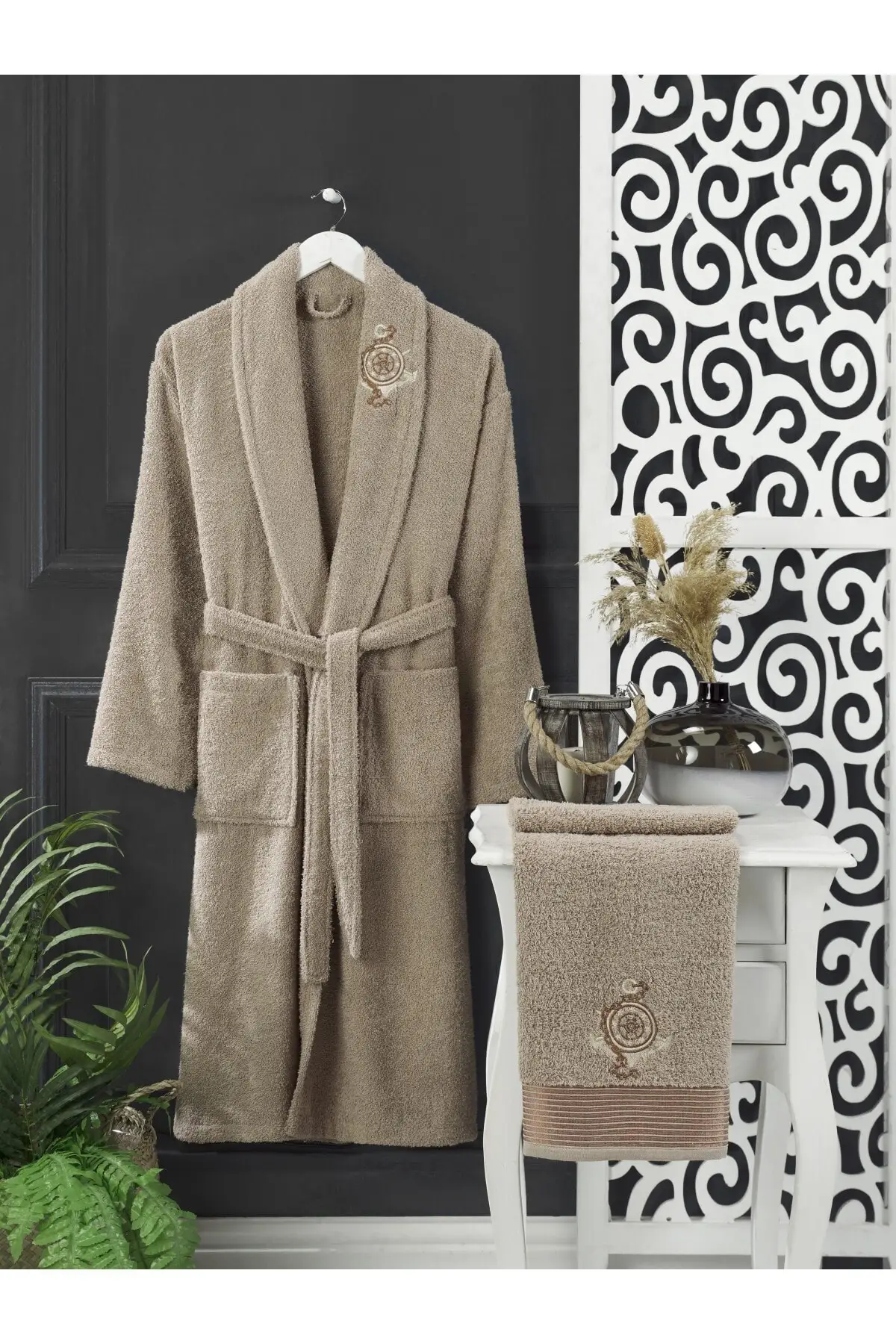 

100% Cotton Towel Bathrobe Set of 2 - 100% , 2