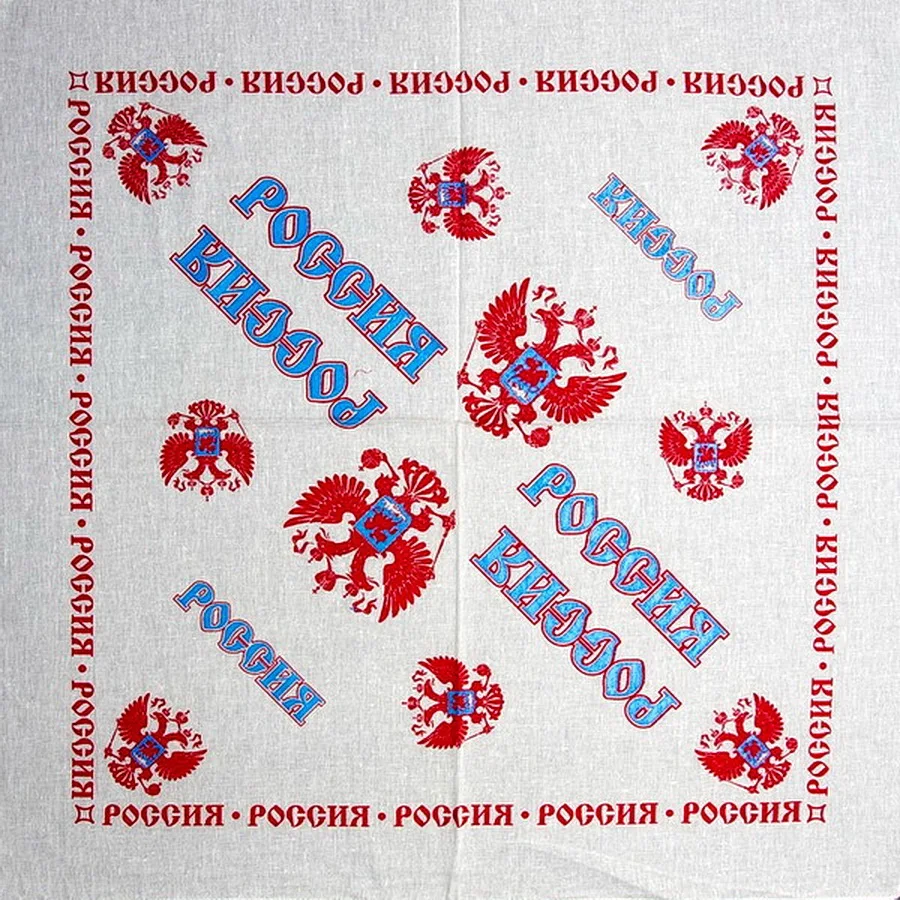 бандана РОССИЯ белая |