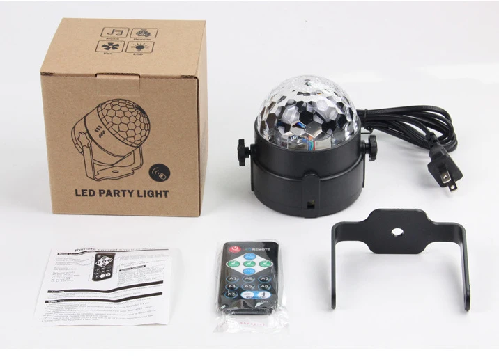 

Remote Control LED Stage Light magic ball Voice Control Mini Crystal RGB Disco KTV Lights led disco ball