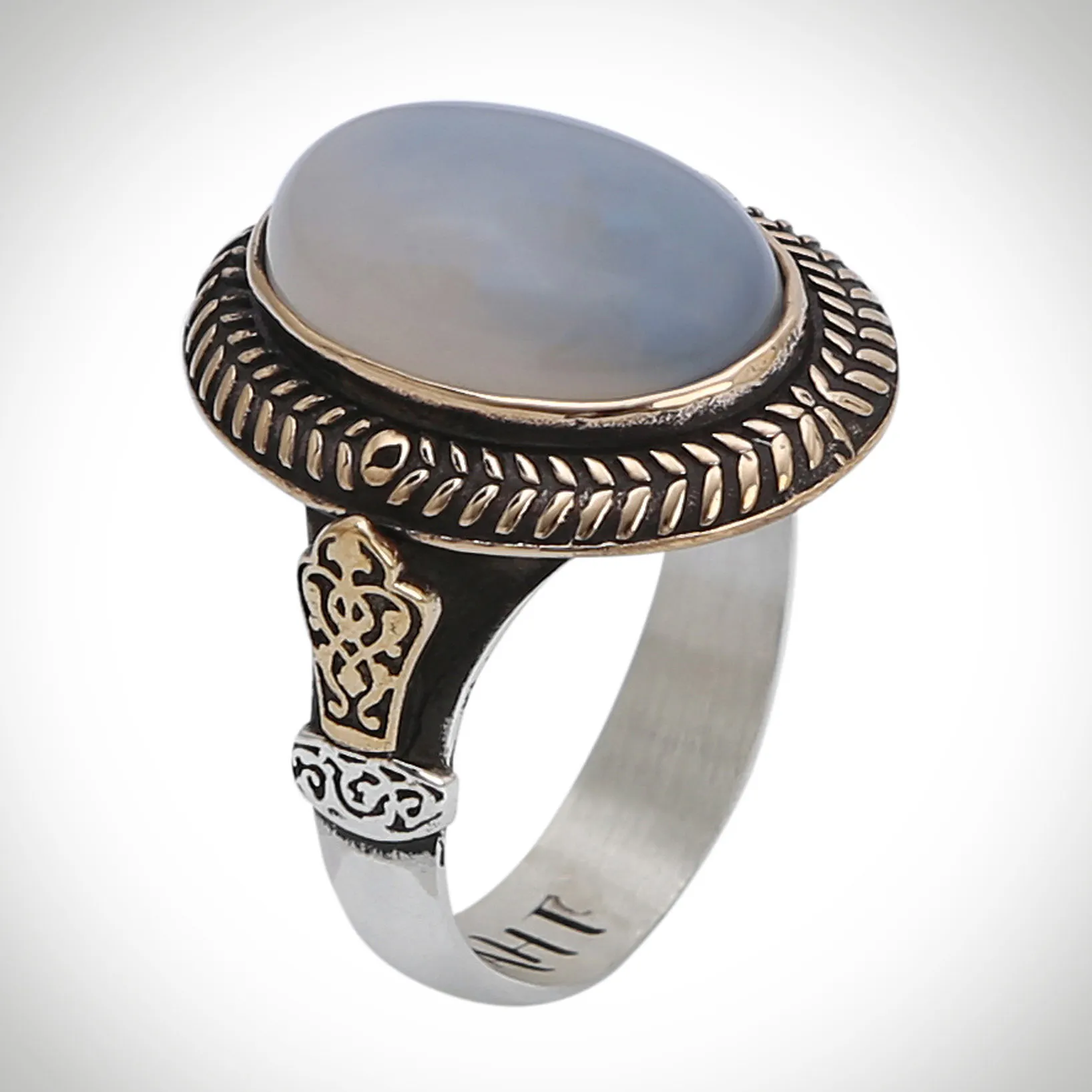 White Stone 925 Sterling Silver Rings Payitaht Sultan Abdulhamid Series For Men Vintage Jewelry Gothic Luxury Aesthetic Fidget