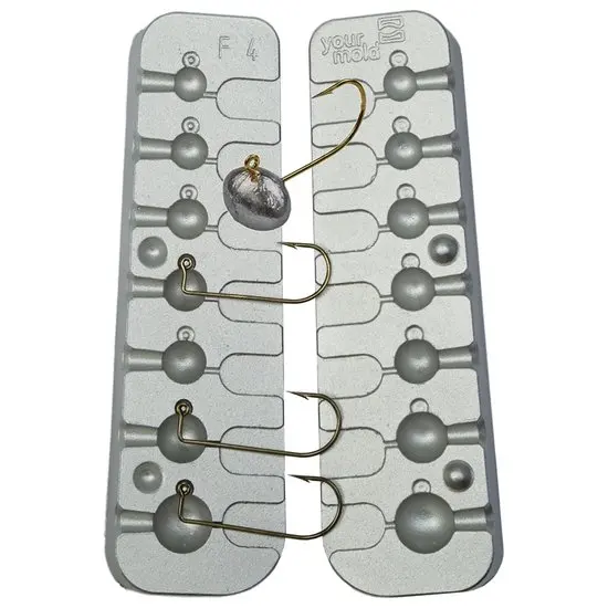 Прессформа рыболовная свинцовая головка для футбольного джига gr. От 2 до 11 F