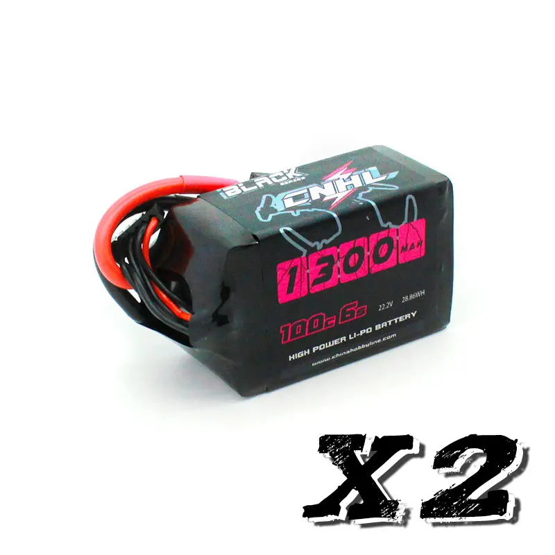 2 единицы CNHL черная серия 1300mAh 6S 22,2 V 100C Lipo аккумулятор с вилкой XT60 для RC грузовик самолет FPV