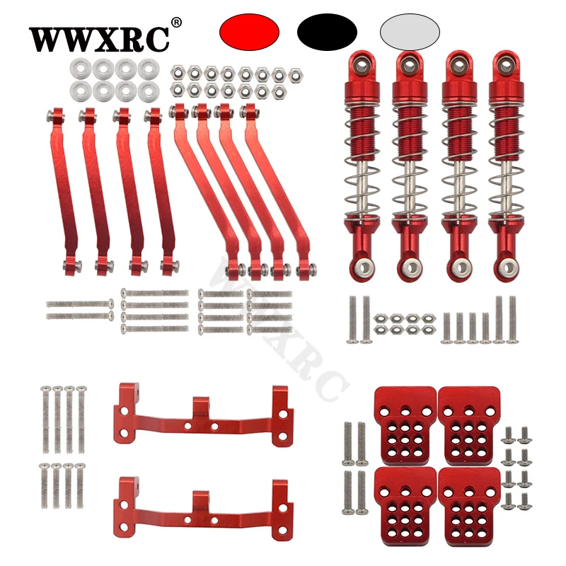 Металлические шасси тяги подвеска звено крепление амортизатор для MN D90 D91 D99 MN99S 1/12 обновленные детали для радиоуправляемых автомобилей