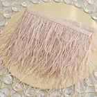 Натуральное страусиное перо, 1 метр, отделка для платья, украшение для одежды, перья, бахрома, бахрома, атласная лента, Sweing Crafts, оптовая продажа