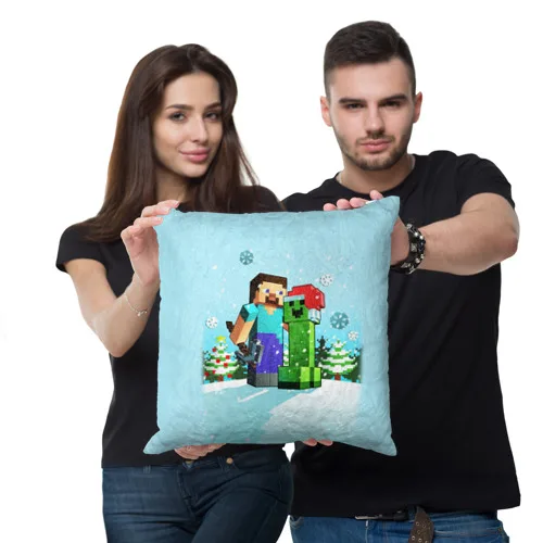 Christmas pillow 3D Minecraft | Pillow