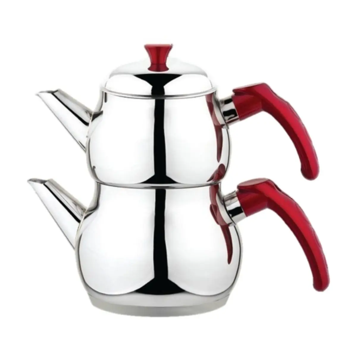 

Besa Stainless Steel Teapot Red Handle Medium Size Strainer Teapot Top: 1,25 L Bottom: 1,85 LT For Tea