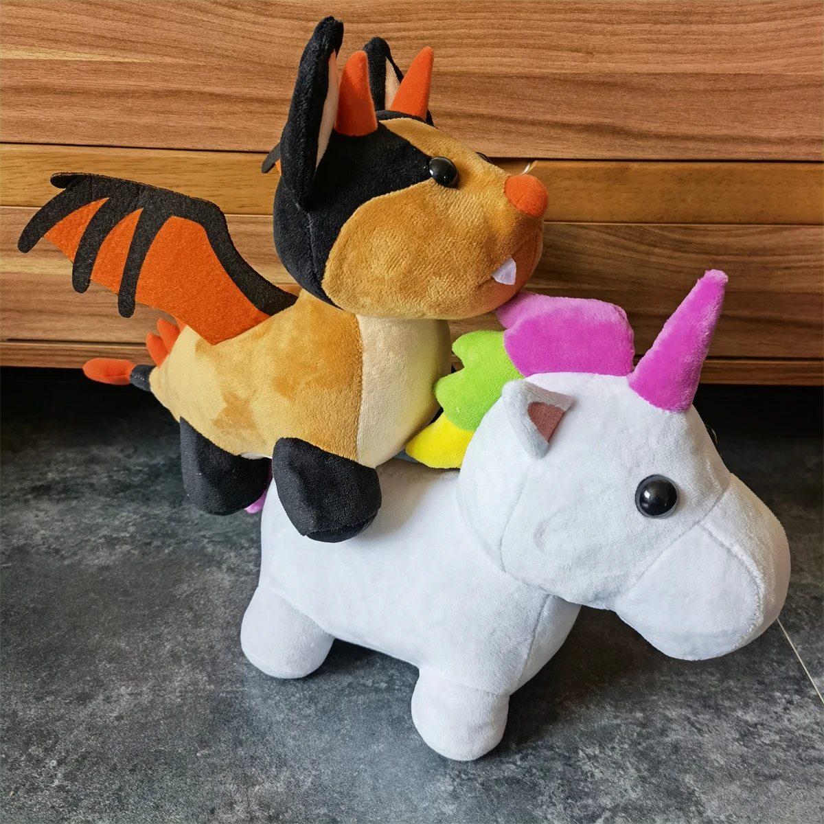 

2Pcs Adopt Me Pets Unicorn & Bat Dragon Plush Toys Animal Peluche Action Figures Cute Stuffed Juguetes Dolls