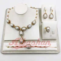 natural fresh water pearl baroque jewelry set luxury jewelry for women christmas gift jewelry organizer
