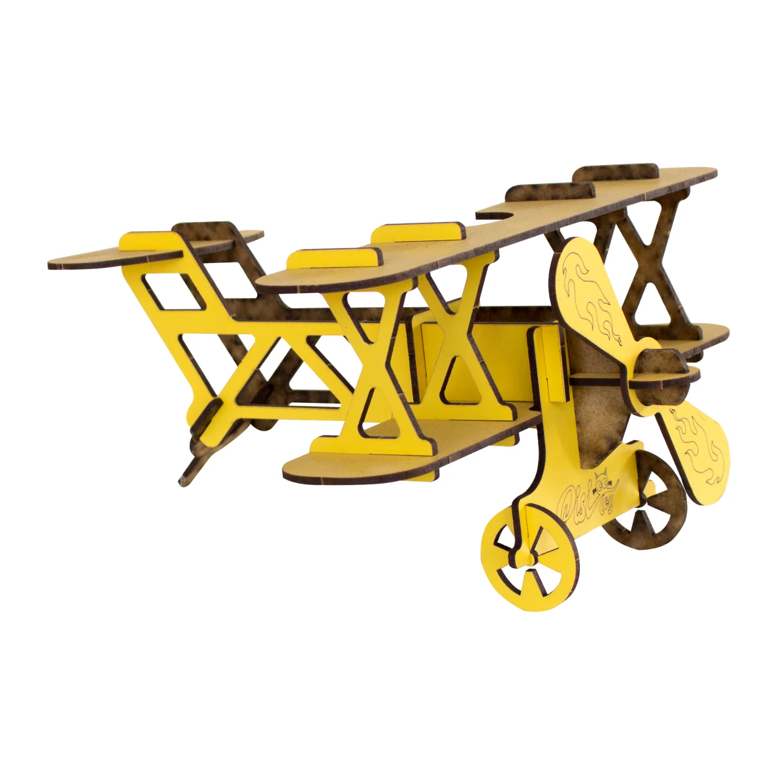 

Деревянная 3D-головоломка JoyAndToys желтого цвета, с сенсорным мотором, сделай сам, обучение, жизненные навыки, подарок хобби