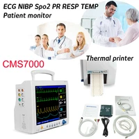 hot contec cms7000 12 1 tft color lcd 6 parameter medical machine spo2 heart rate patient monitor with printer