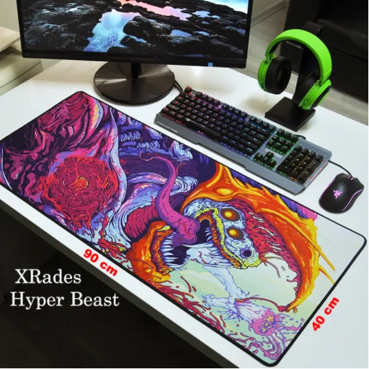 Коврики для игровой мыши 70x30 XL 90x40 XXL RGB коврики Мягкий Нескользящий мягкий коврик