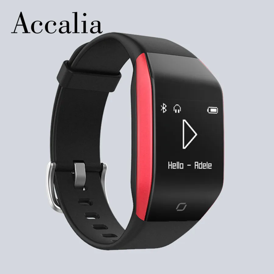 Accalia YD618 умные музыкальные часы USB dick IP68 Водонепроницаемые носимые устройства прослушивание музыки умный Браслет