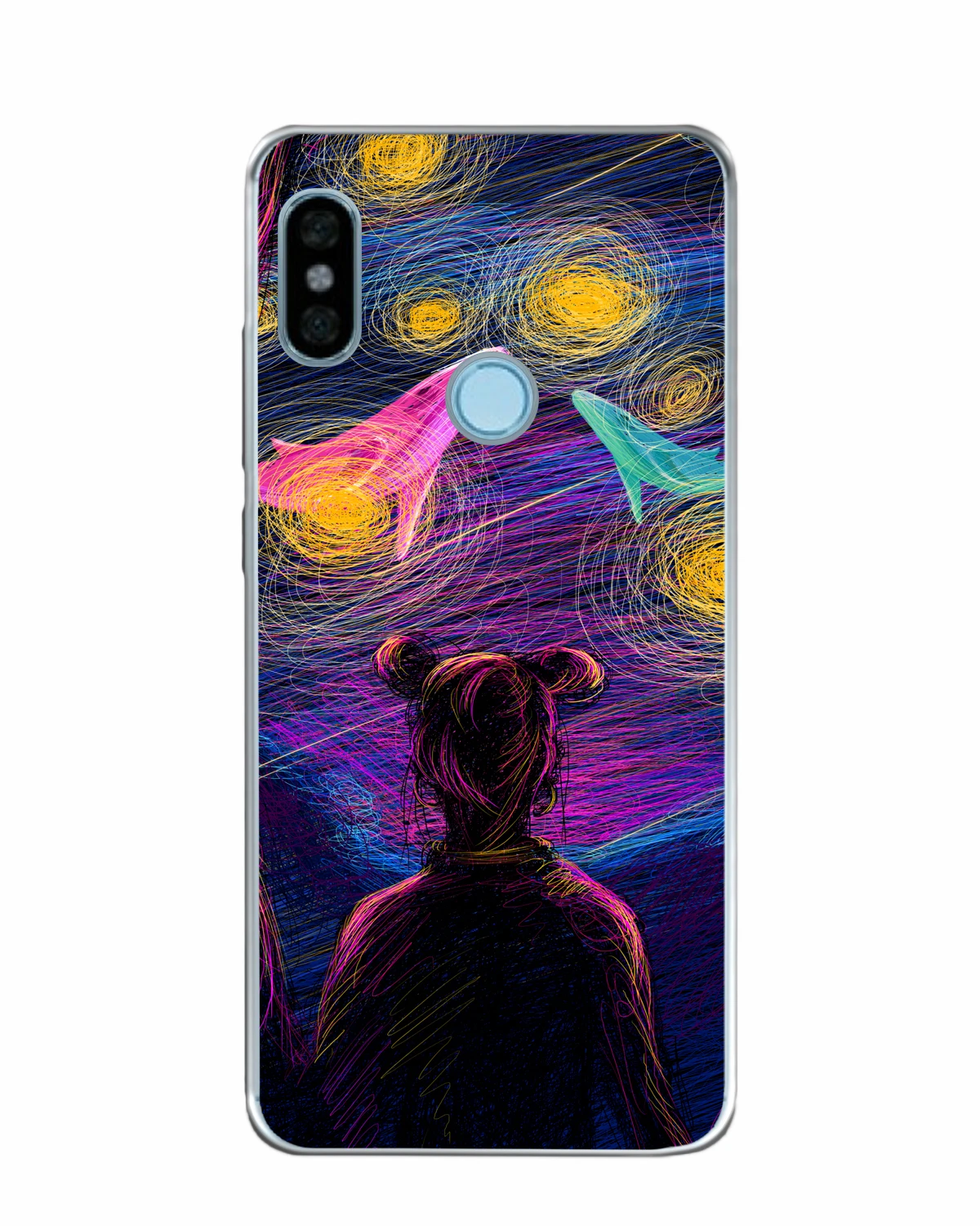 Силиконовый чехол Мобилиус на Xiaomi Redmi Note 5 / Pro рисунок Космос |