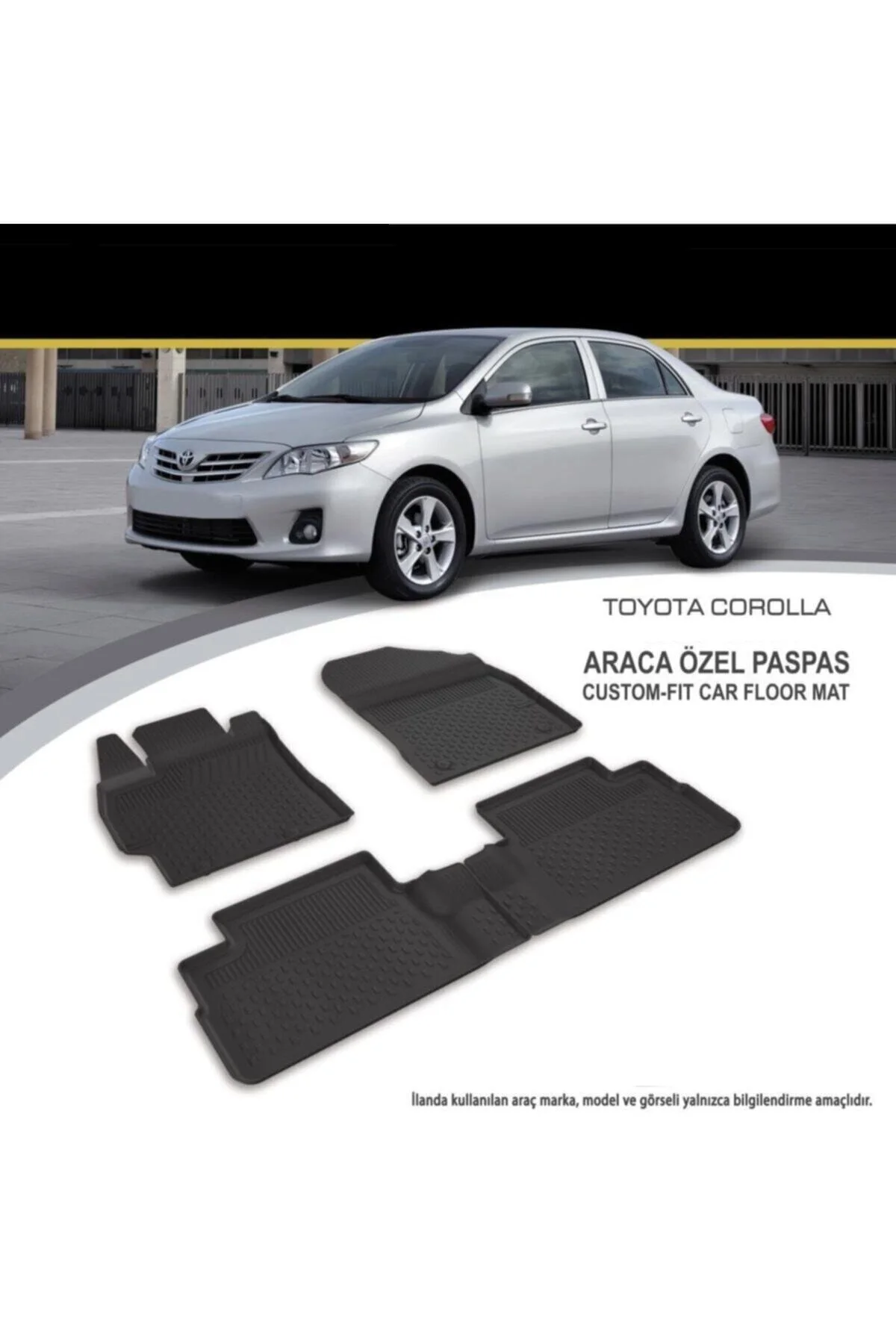 

Для Toyota Corolla Новинка 2019-2022 4D резиновые коврики для автомобиля