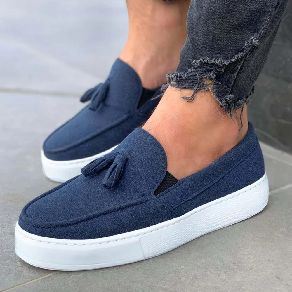 

Knack Casual Sports Classic Shoes Navy Blue (Suede) Comfortable Quality Sturdy Stitches Flexible Structure 2021 Trend Fashion Men Adult Non-Leather Casual Shoes Men Casual Shoes Shoes For Men With Free Shipping 717