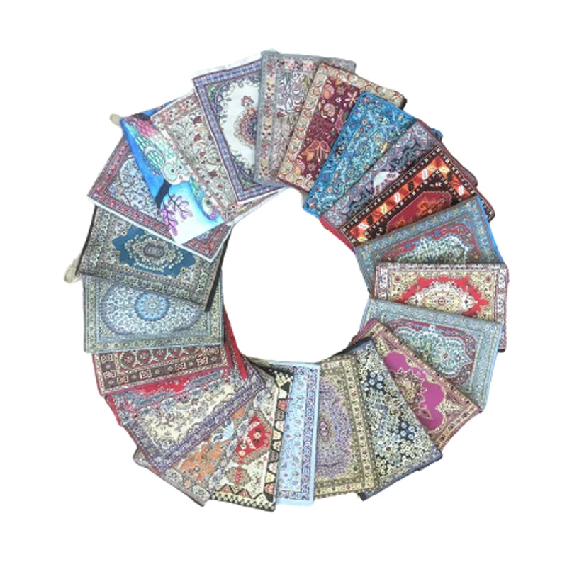 Turkish Traditional Carpet Design Bohemian Handy Storage MakeUp Zippered Envelop Bags Oriental Christmas Gifts New Year 20x25 CM