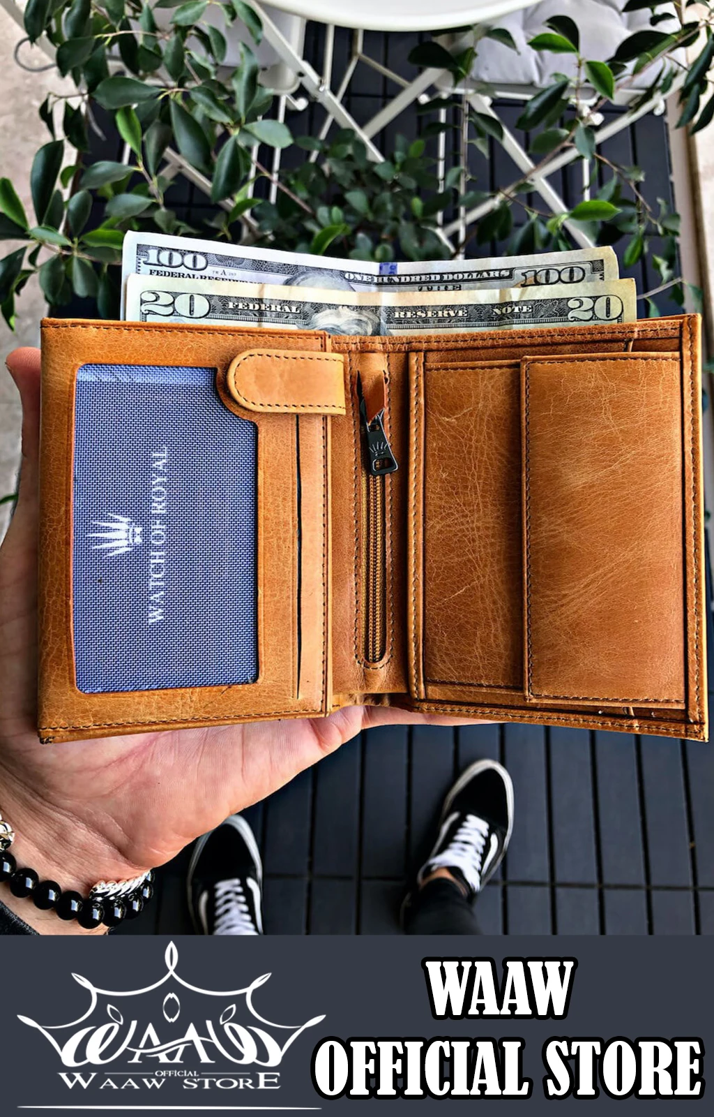 

Waaw A1054 genuine leather wallet nisex money yellow grey 1st class workmanship best selling made in turkey 11.5x9 cm