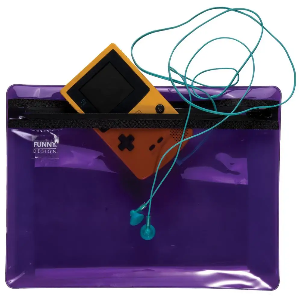 FunBag макияж 19 002 прозрачные неоновые портфель на молнии Сумка средний размер| |