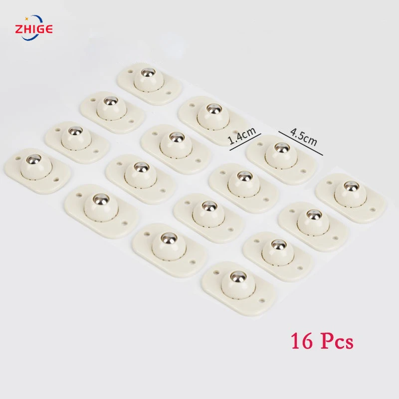 

360º Rotating Self Adhesive Caster Wheels Universal Sticky For Bins Storage Box Furniture Various