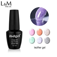 12 pcs leather gel ibdgel brand leather gel polish beauty color nail set good quality factory wholesale perfect nail
