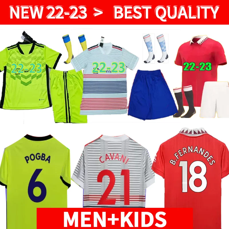 

2021 2022 2023 RonaldoPT Soccer Jerseys 21 22 23 Manchester Kids kit set Football Shirt CAVANI UTD R.VARANE B. Fermines RASHFORD