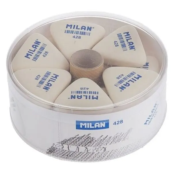 Eraser rubber Milan 428 triangle White |