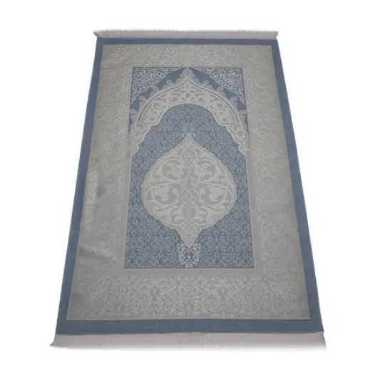 

Cotton Taffeta Prayer Rug Baby Blue muslim islamic gift سجاد صلاة مسلم هدية إسلامية sijad salat muslim hadiat 'iislam