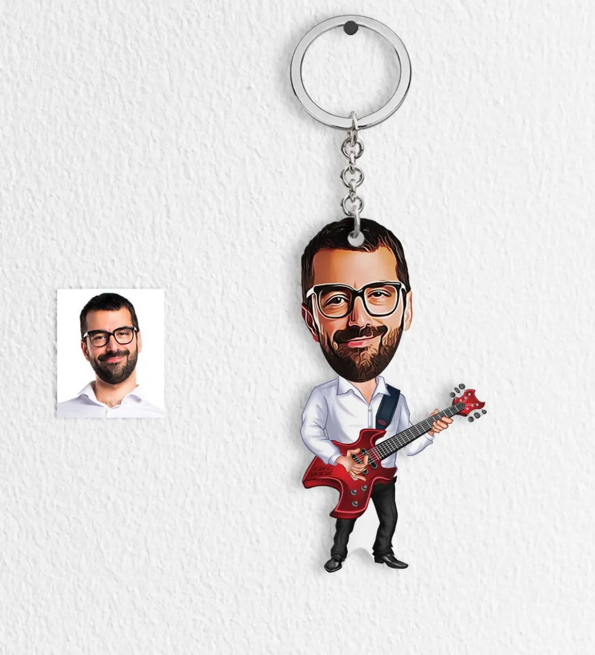 

Персональный мистер гитарист мультфильм Keychain-2