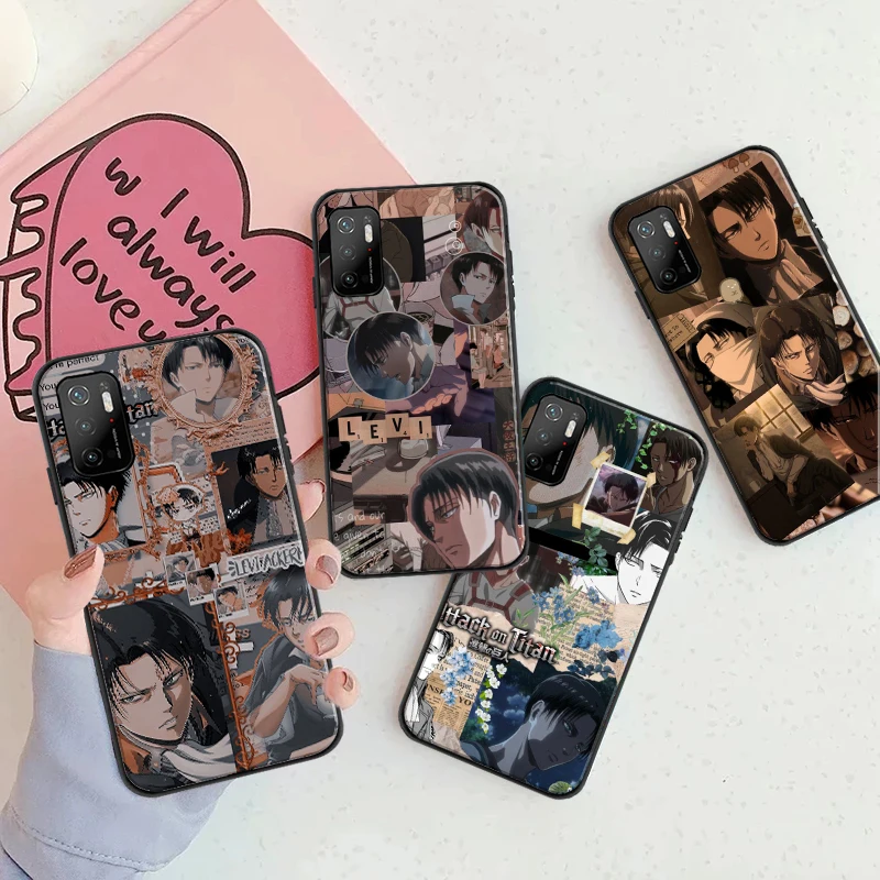 

Anime Attack On Titan Levi Ackerman Phone Case For Xiaomi POCO F3 GT X3 Pro X3 GT M3 M3 Pro X3 X3 NFC Back Cover