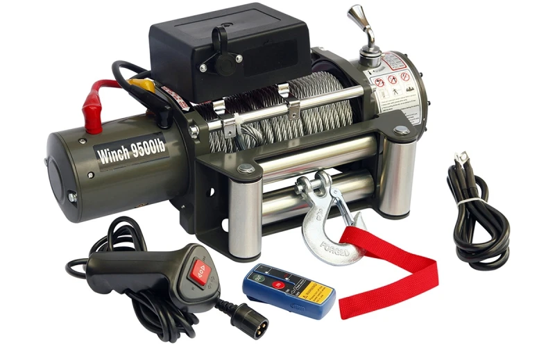 Лебедка электрическая автомобильная со стальным тросом | Лебедки