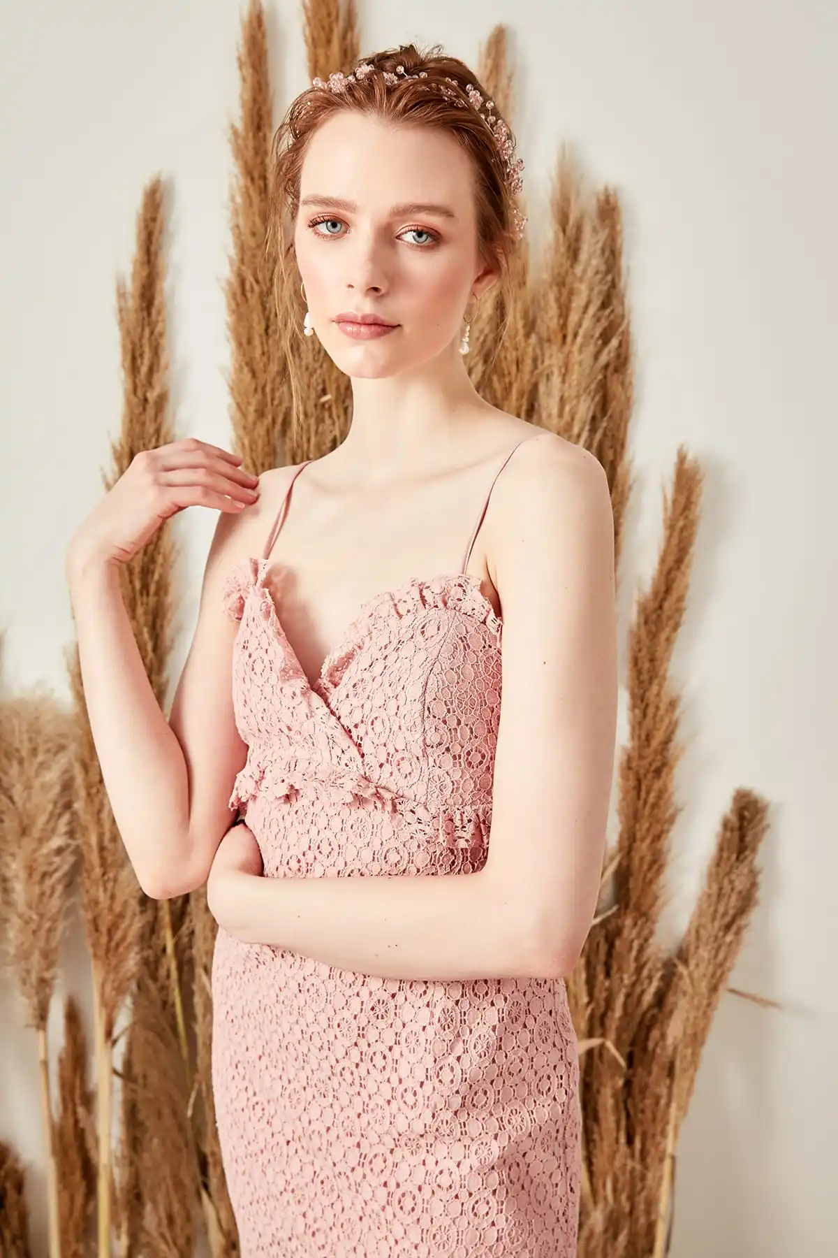 Trendyol кружевное детальное вечернее платье TPRSS19UZ0061|Вечерние платья| |