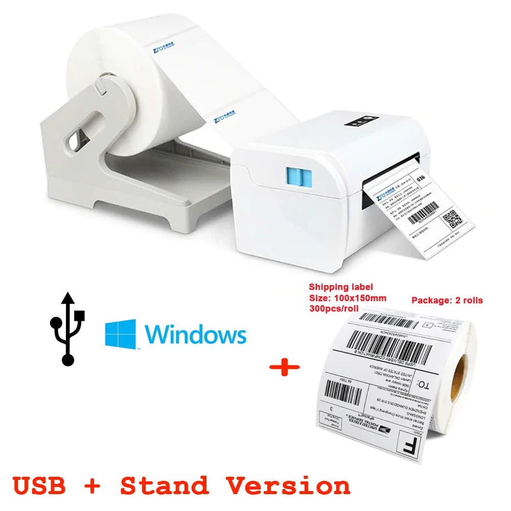 USB stand sticker 4 дюйма Термальность принтера для печати штрих-кодов принтер этикеток этикетки принтер 100*150 UPS отправляем наши товары по DHL FEDEX EMS Express этикетки для принтера - Цвет: USB stand sticker