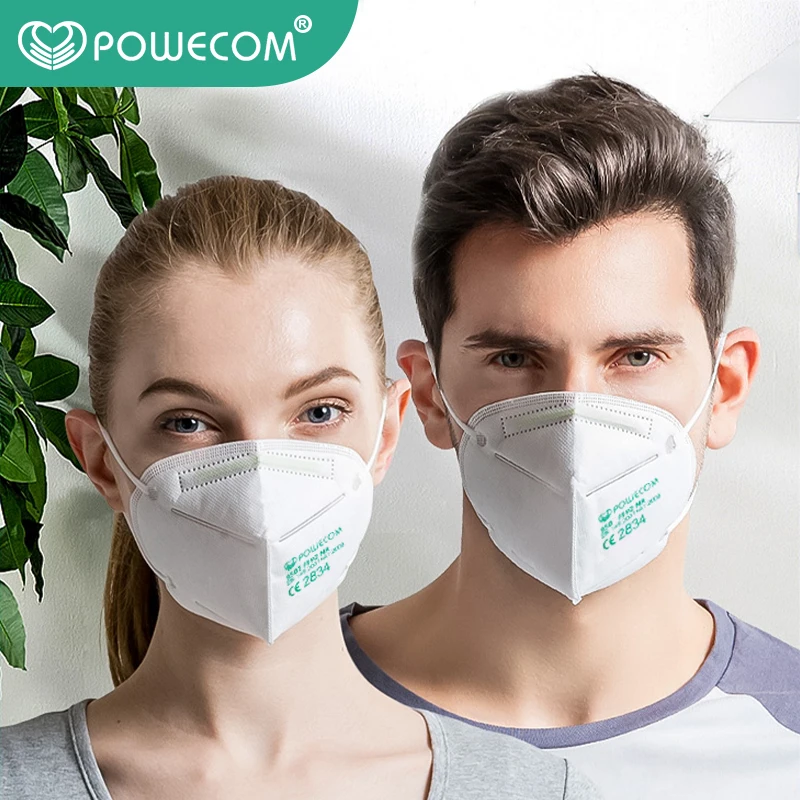 

POWECOM Reusable FFP2 Mask CE 9501 Protective Face Mouth Masks PM2.5 Filter Mask Safety FFPP2 Mask Respirator Mouth Muffle Cover