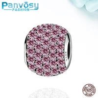 new 925 sterling silver pink cz bead fit designer 925 original 2020 summer charms bracelets diy beads for jewelry making women