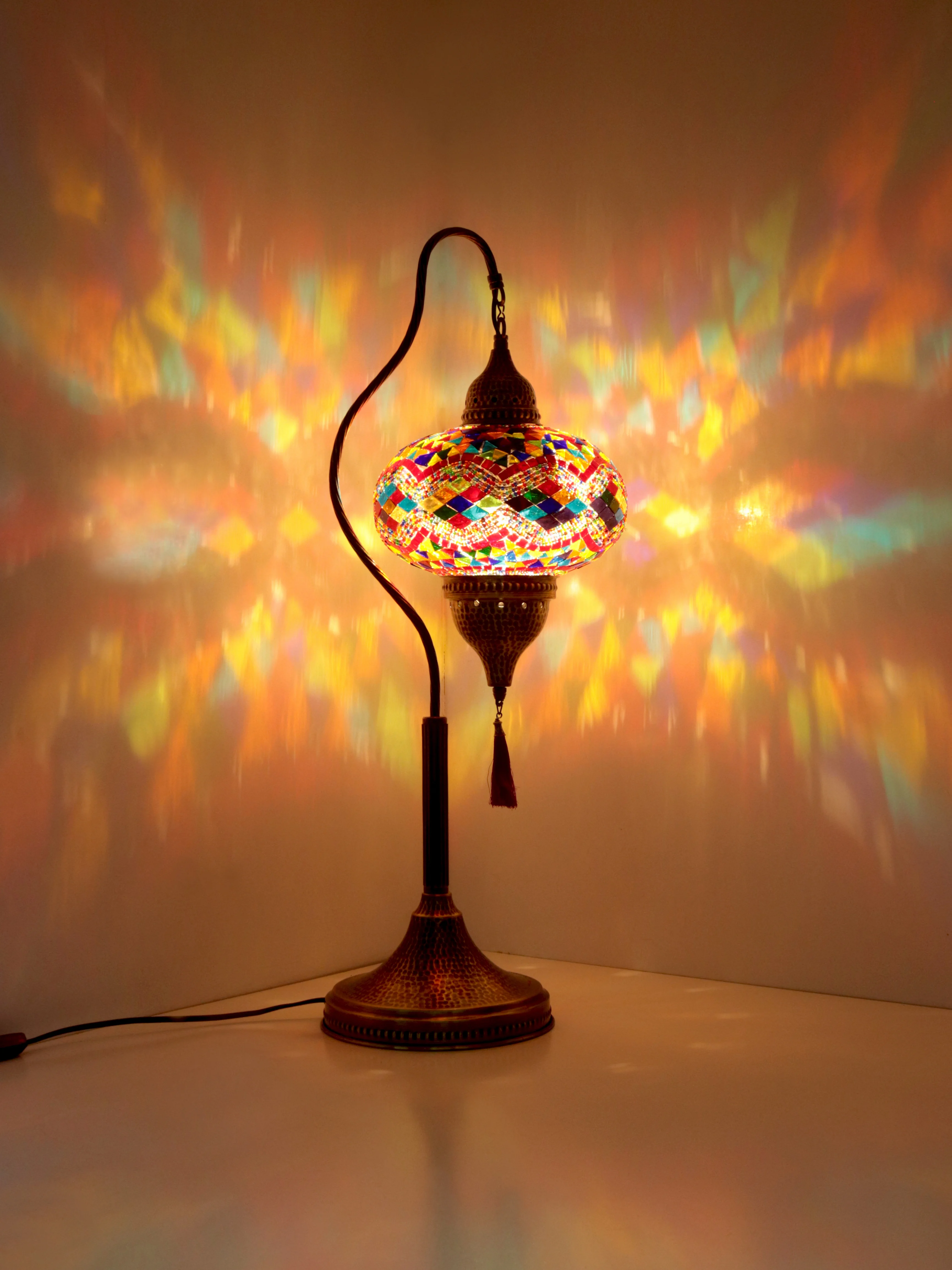 

Turkish mosaic bedside table lamp new design big globe