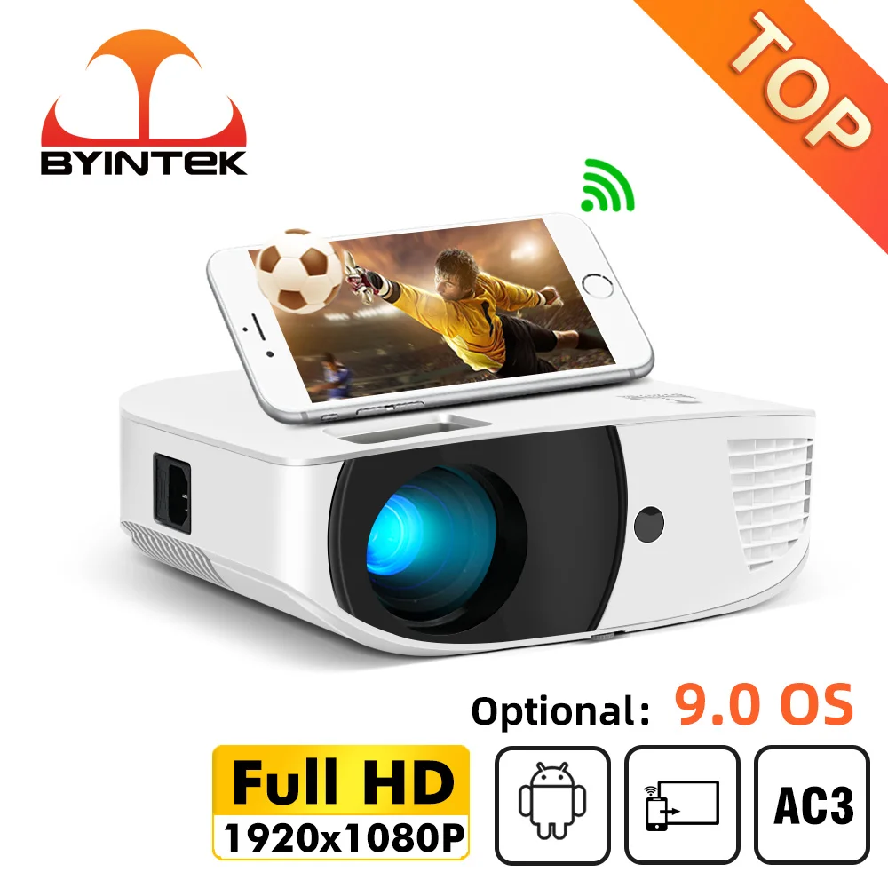 

BYINTEK K20X Full HD Native 1920*1080P Smart Android WIFI LED Video LCD Home Theater Projector for Smartphone 3D 4K Cinema