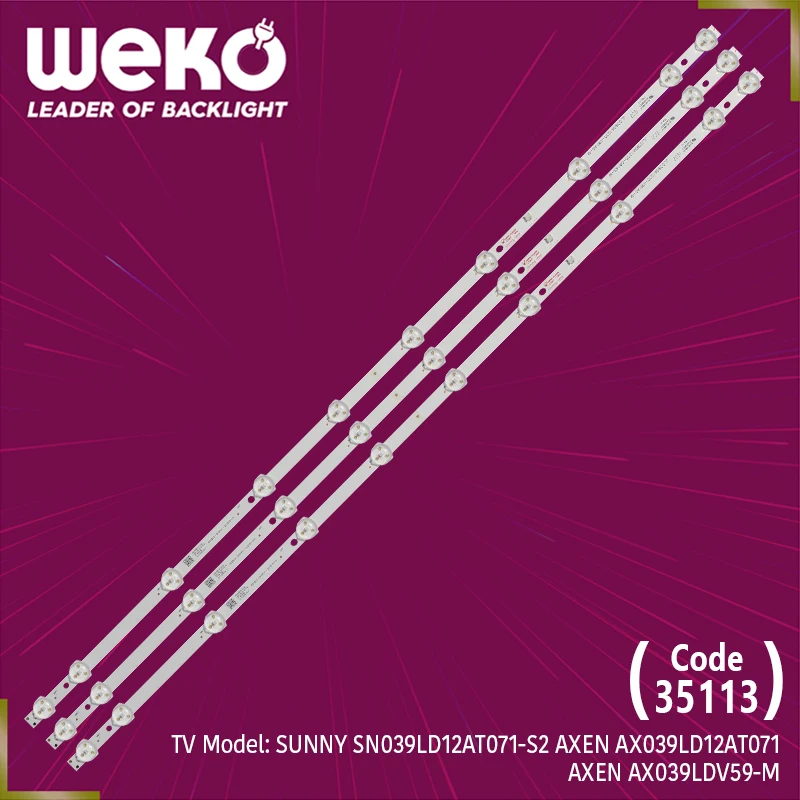 

TV LED BAR-JL.D390A1235-081AS-M-8DD3-90A1-235000-69,8 см 10 LED S-всего 3 шт.