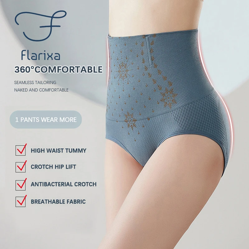 

Flarixa Plus Size High Waist Shaping Panties Shaper Seamless Women's Panties Tummy Hip Lift Slimming Underwear Corset Shapewear