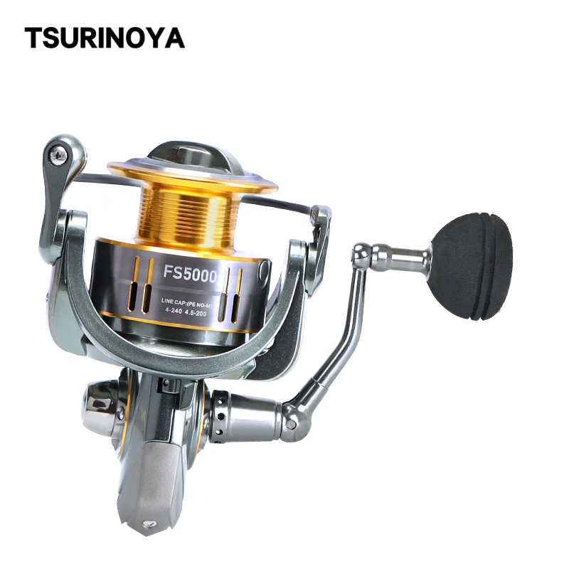 

Катушка для рыбалки TSURINOYA FS 4000, 5000, 9 + 1BB, макс. нагрузка 11 кг, для морского и пресноводного спиннинга, для ловли карпа